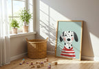 Dalmatian in Stripes poster visad rakt fram – Bozetto affisch i hög tryckkvalitet