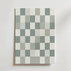 Grey Checkerboard – stilfullt konsttryck från Bozetto, tryckt på matt finpapper i hög tryckkvalitet