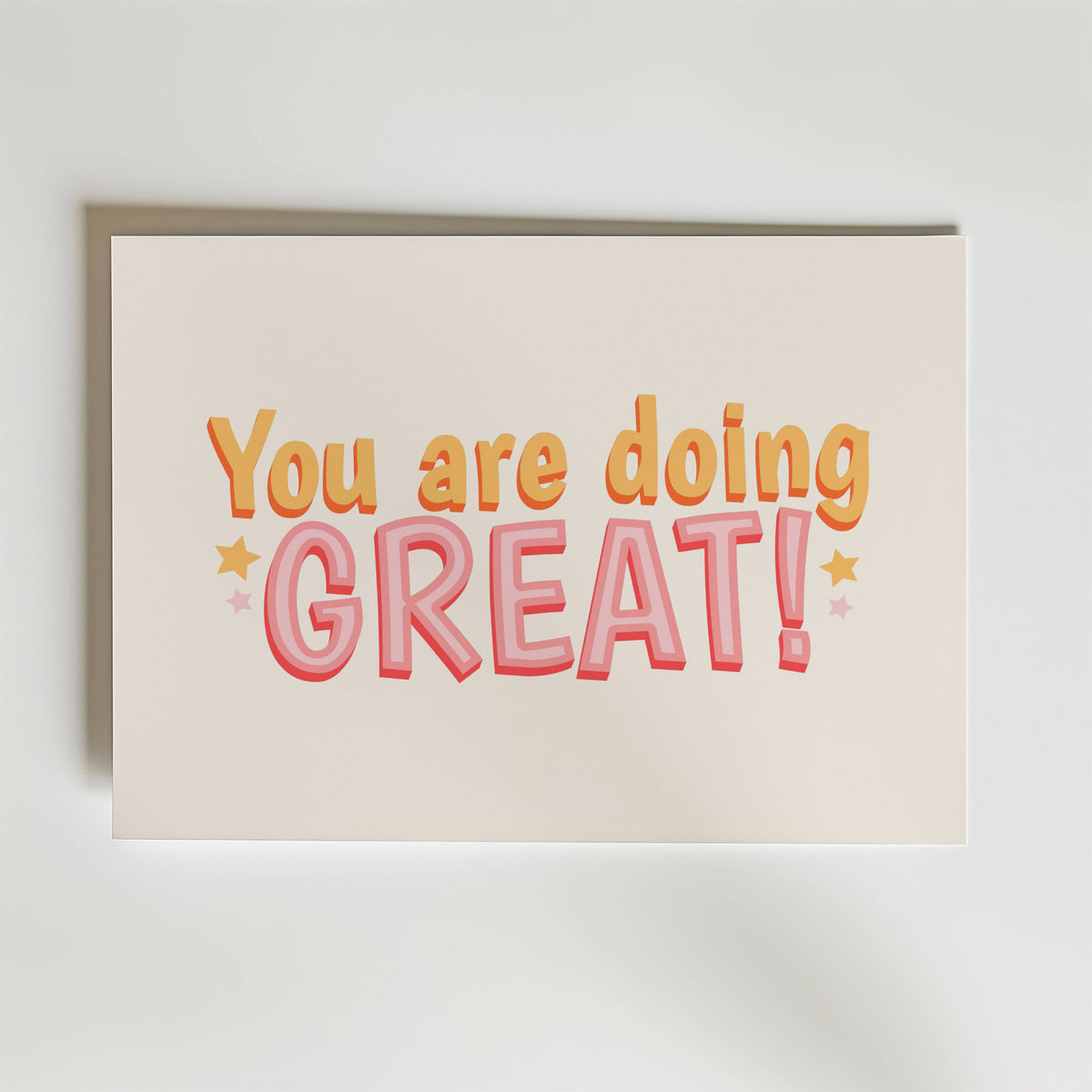 You Are Doing Great – stilfullt konsttryck från Bozetto, tryckt på matt finpapper
