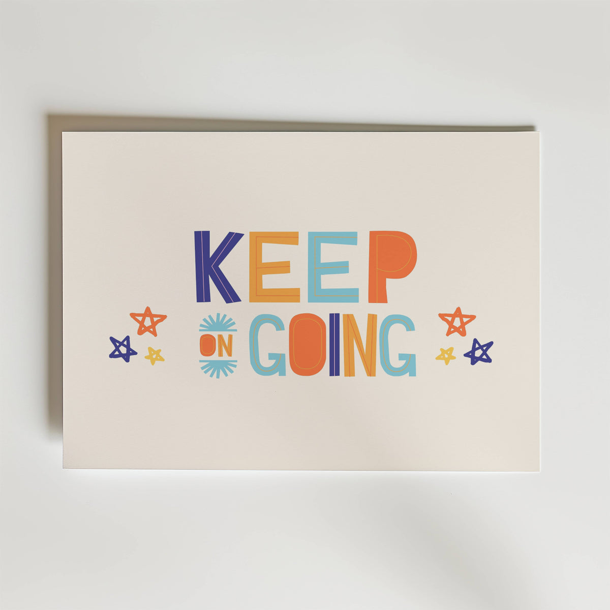 Keep On Going – stilfullt konsttryck från Bozetto, tryckt på matt finpapper i hög tryckkvalitet