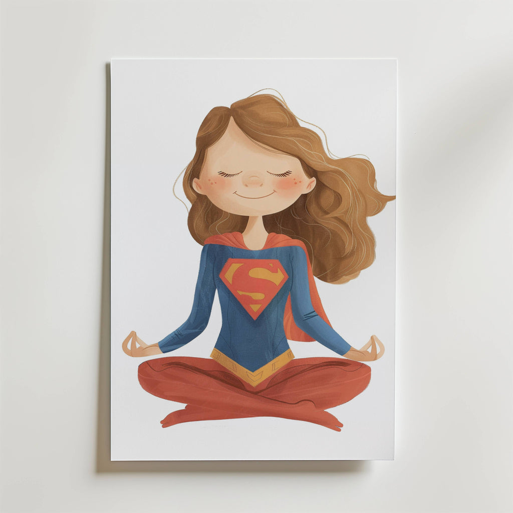 Supergirl Calm – stilfullt konsttryck från Bozetto, tryckt på matt finpapper i hög tryckkvalitet