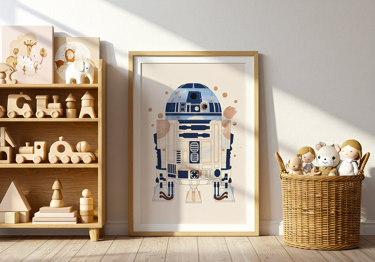 Astro Droid poster visad rakt fram – Bozetto affisch i hög tryckkvalitet i hög tryckkvalitet