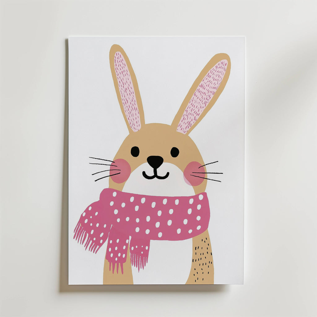 Cozy Bunny – stilfullt konsttryck från Bozetto, tryckt på matt finpapper i hög tryckkvalitet