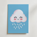 Happy Cloud – stilfullt konsttryck från Bozetto, tryckt på matt finpapper i hög tryckkvalitet