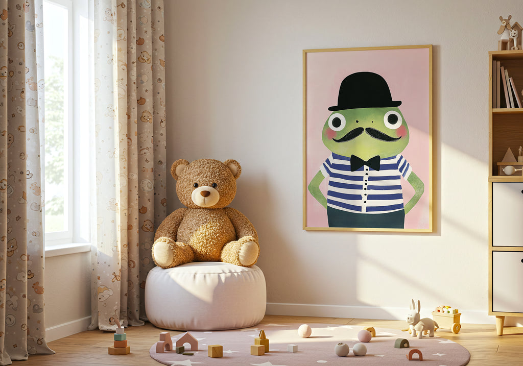 Fancy Frog poster visad rakt fram – Bozetto affisch i hög tryckkvalitet i hög tryckkvalitet