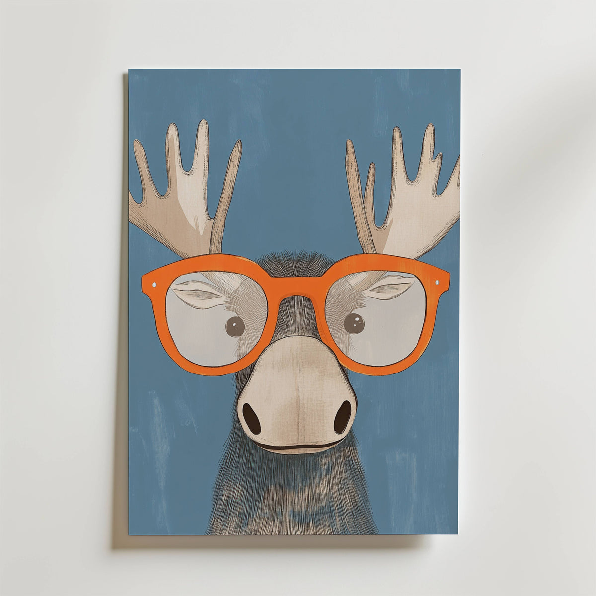 Cool Moose – stilfullt konsttryck från Bozetto, tryckt på matt finpapper i hög tryckkvalitet
