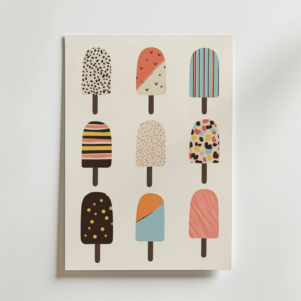 Ice Cream Dreams – stilfullt konsttryck från Bozetto, tryckt på matt finpapper i hög tryckkvalitet
