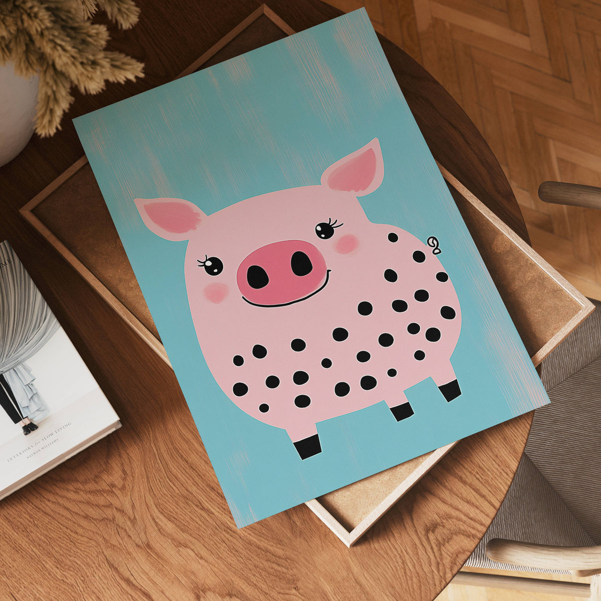 Polka Pig – affisch med snyggt motiv, köp enkelt hos Bozetto i flera storlekar i hög tryckkvalitet