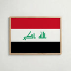 Iraq National Flag Poster i ekram – inramad konsttryck för stilren inredning hos Bozetto