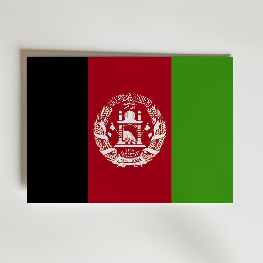 Afghanistan National Flag Poster – modern konst och stilren konsttryck för hemmet hos Bozetto