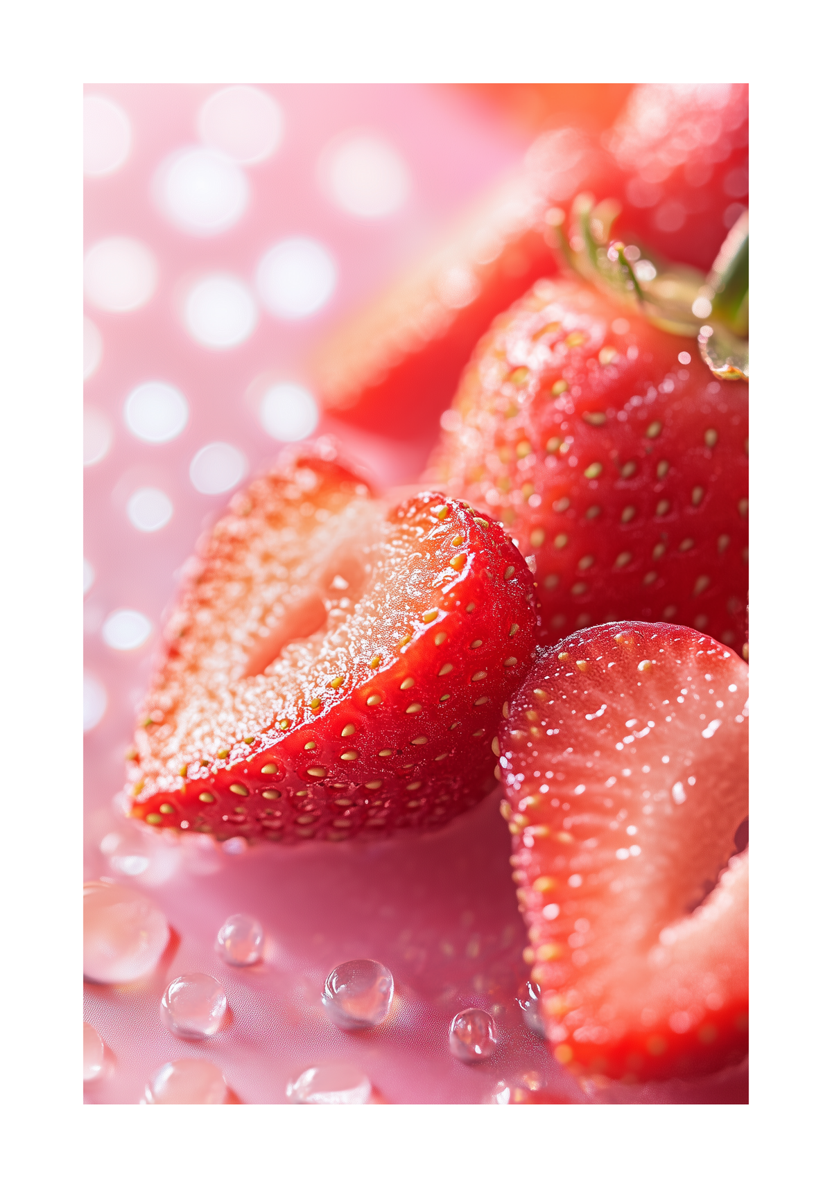 Wet Strawberries – affisch med snyggt motiv, köp enkelt hos Bozetto i flera storlekar