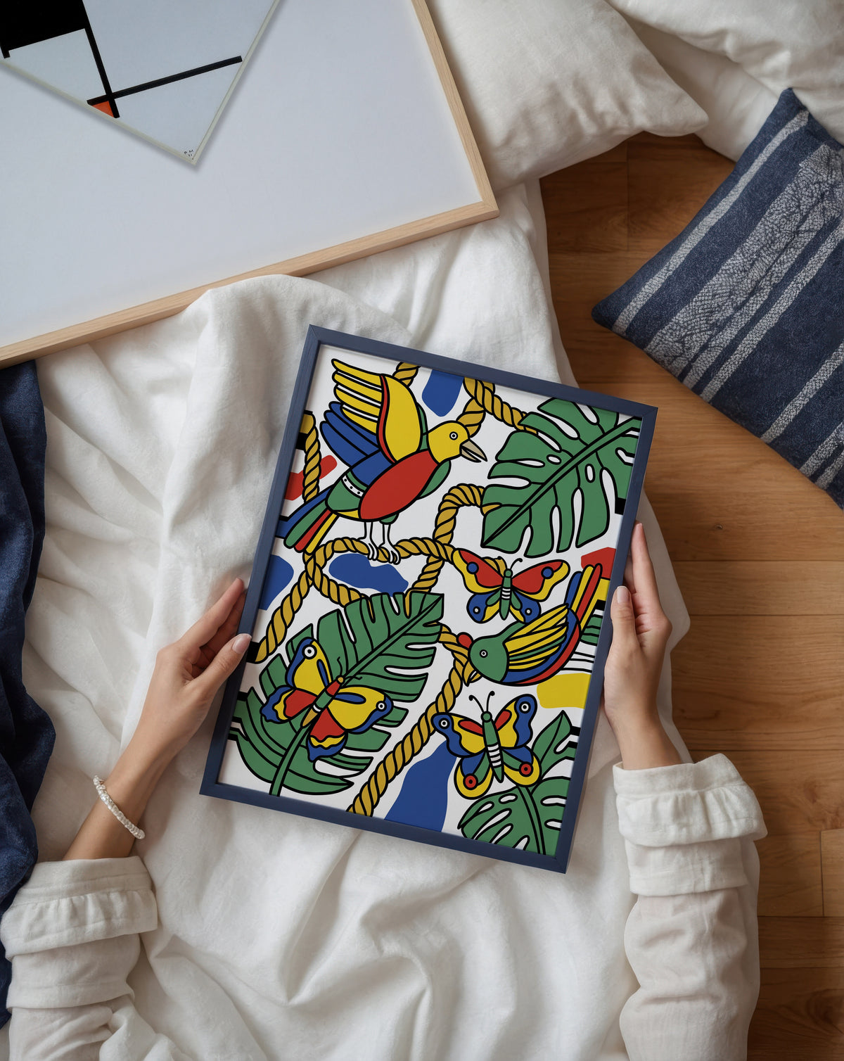 Fernand Leger Birds and Butterflies Poster – två posters i rum 3