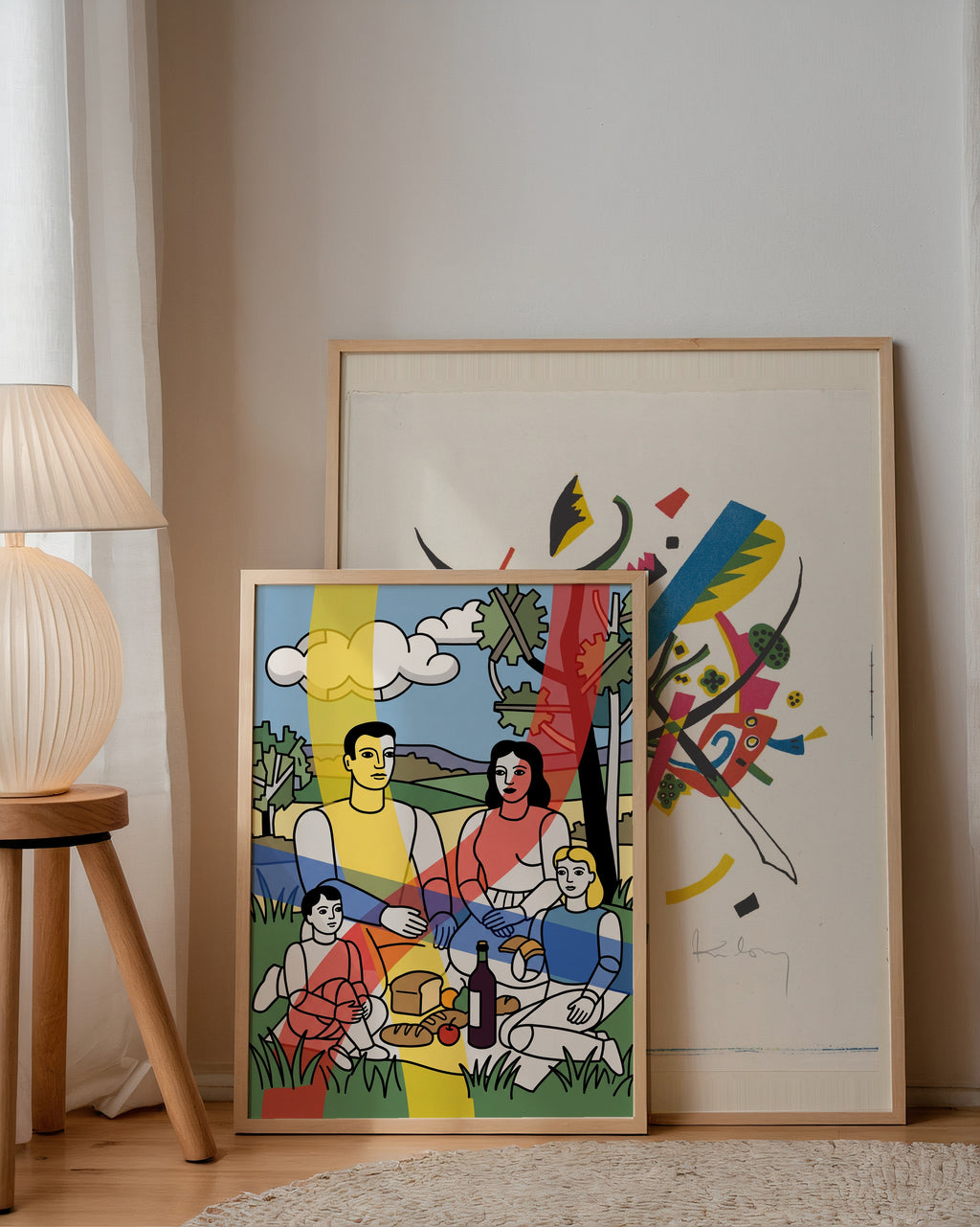 Fernand Leger Country Picnic Poster – två posters i rum 3