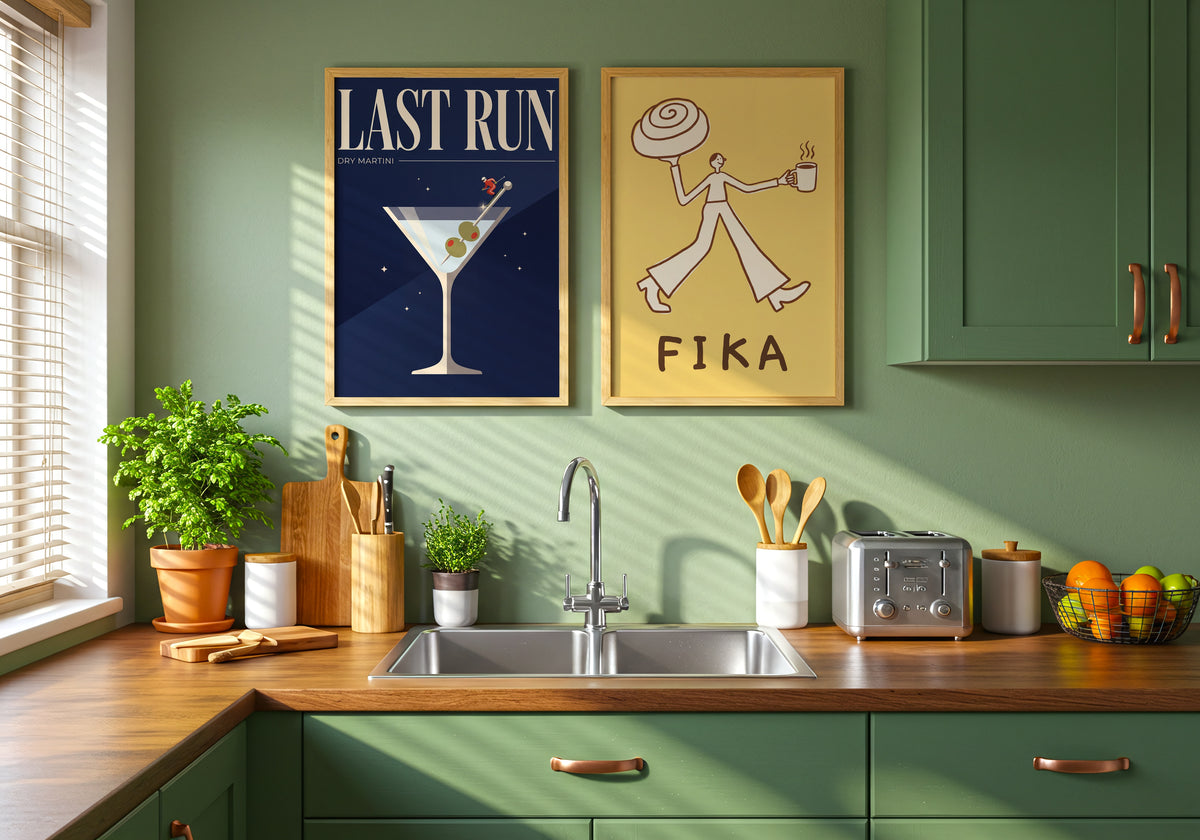 Fika Poster – två posters i rum 3
