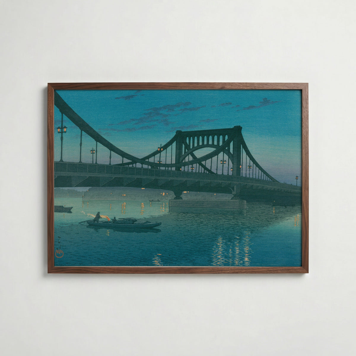 Hasui Kawase Kiyosu Bridge 1931 Poster – valnötsram