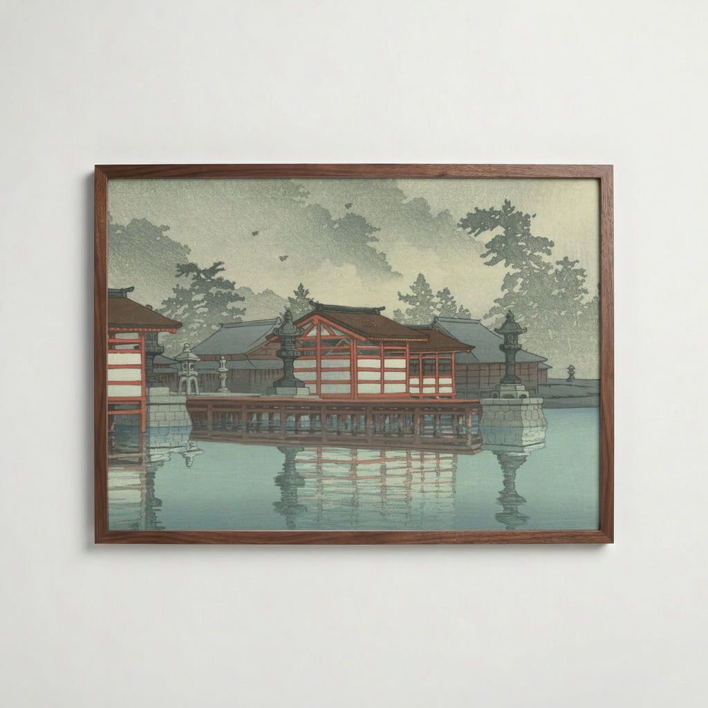 Hasui Kawase Miyajima in Mist 1947 Poster – valnötsram