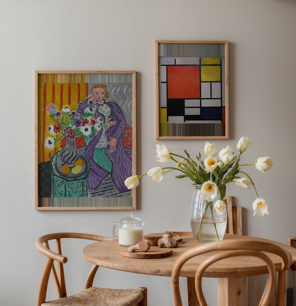 Henri Matisse Purple Robe and Anemones 1937 Poster – två posters i rum 3