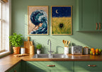 Hidden Cat Moonfield Poster – två posters i rum 3