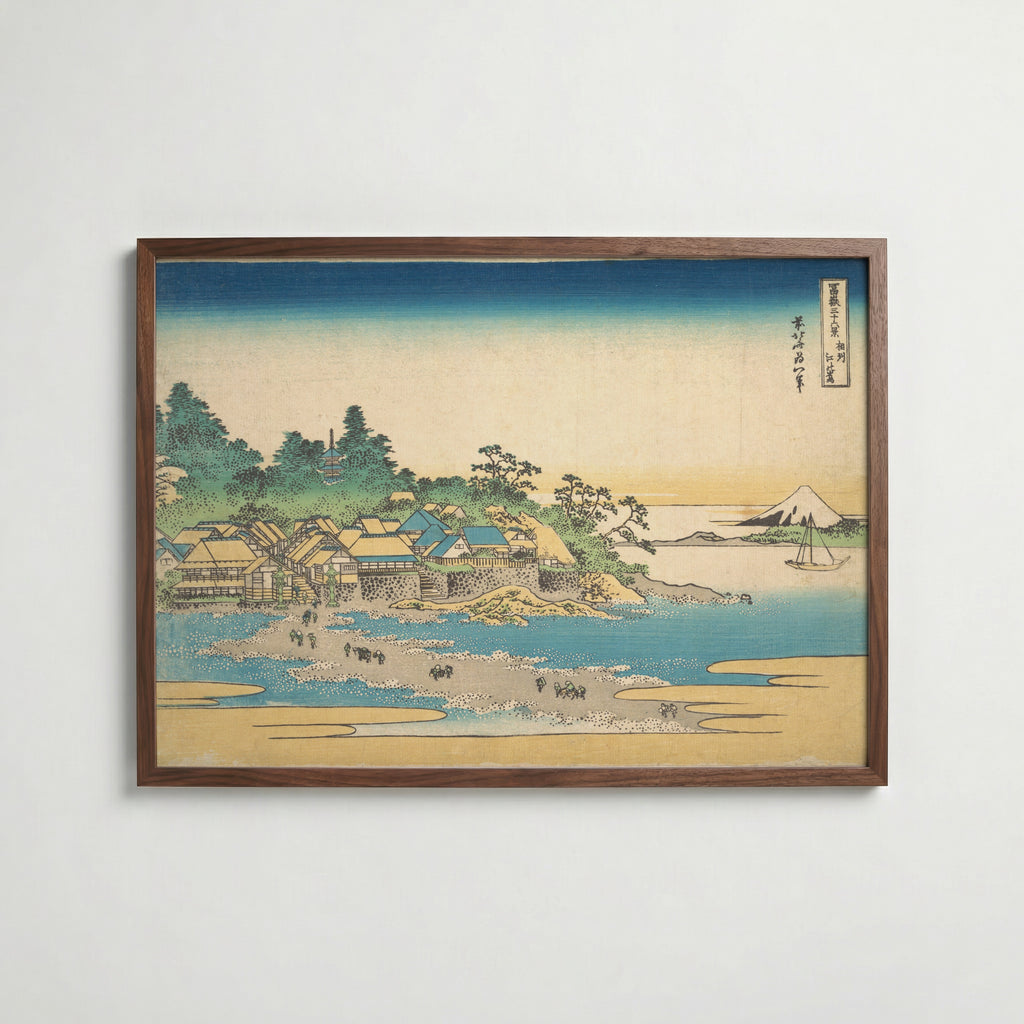 Katsushika Hokusai Enoshima in Sagami Province 1831 Poster – valnötsram
