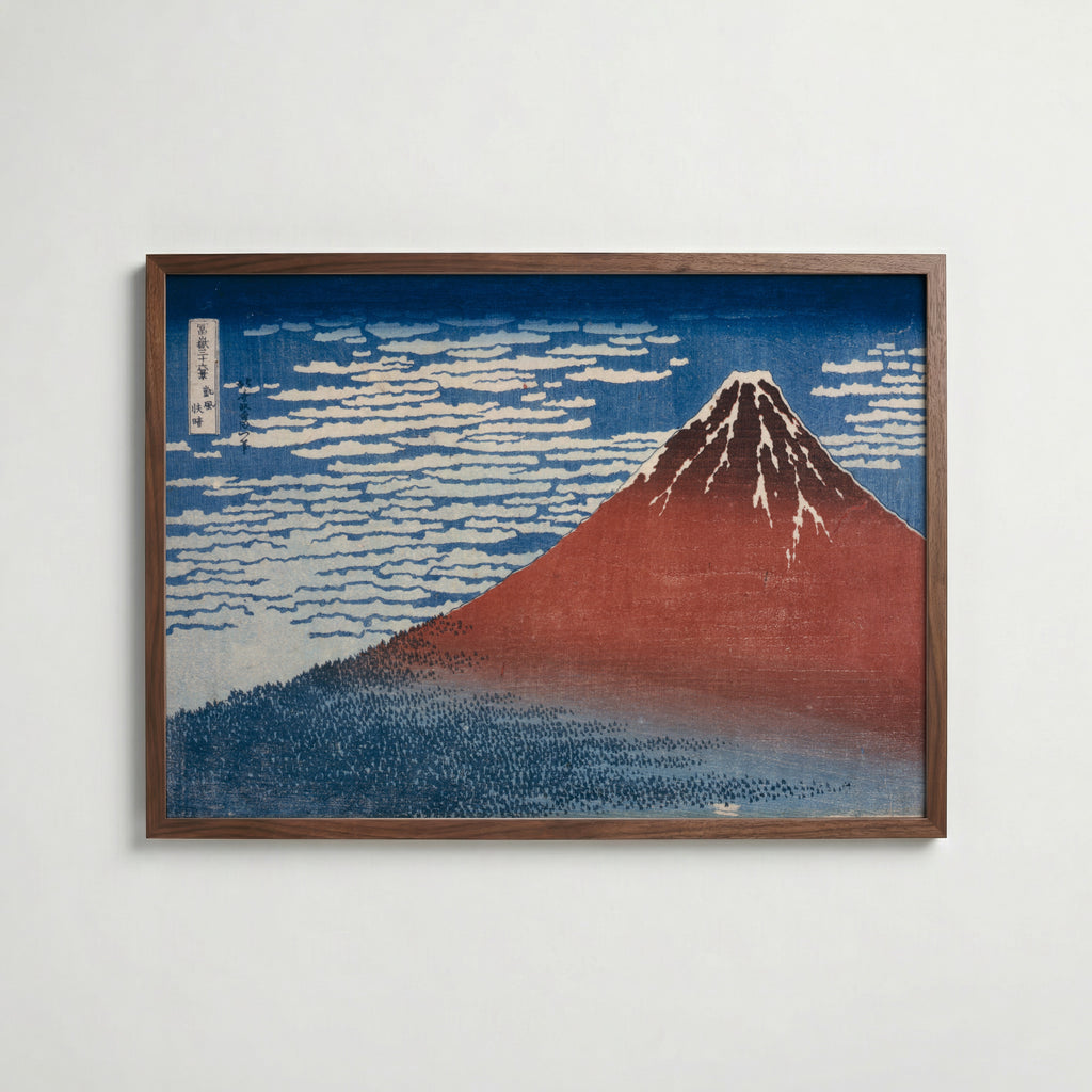 Katsushika Hokusai Fine Wind Clear Morning 1831 Poster – valnötsram