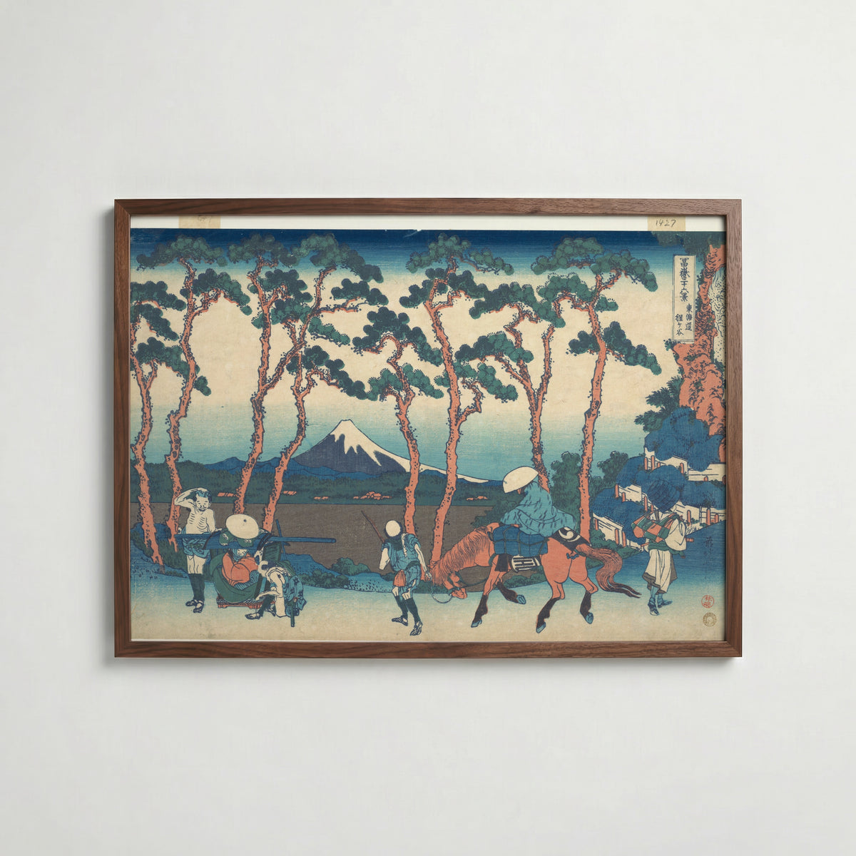 Katsushika Hokusai Hodogaya on the Tokaido 1831 Poster – valnötsram