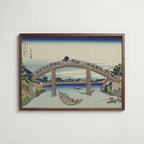 Katsushika Hokusai Under Mannen Bridge at Fukagawa 1831 Poster – valnötsram