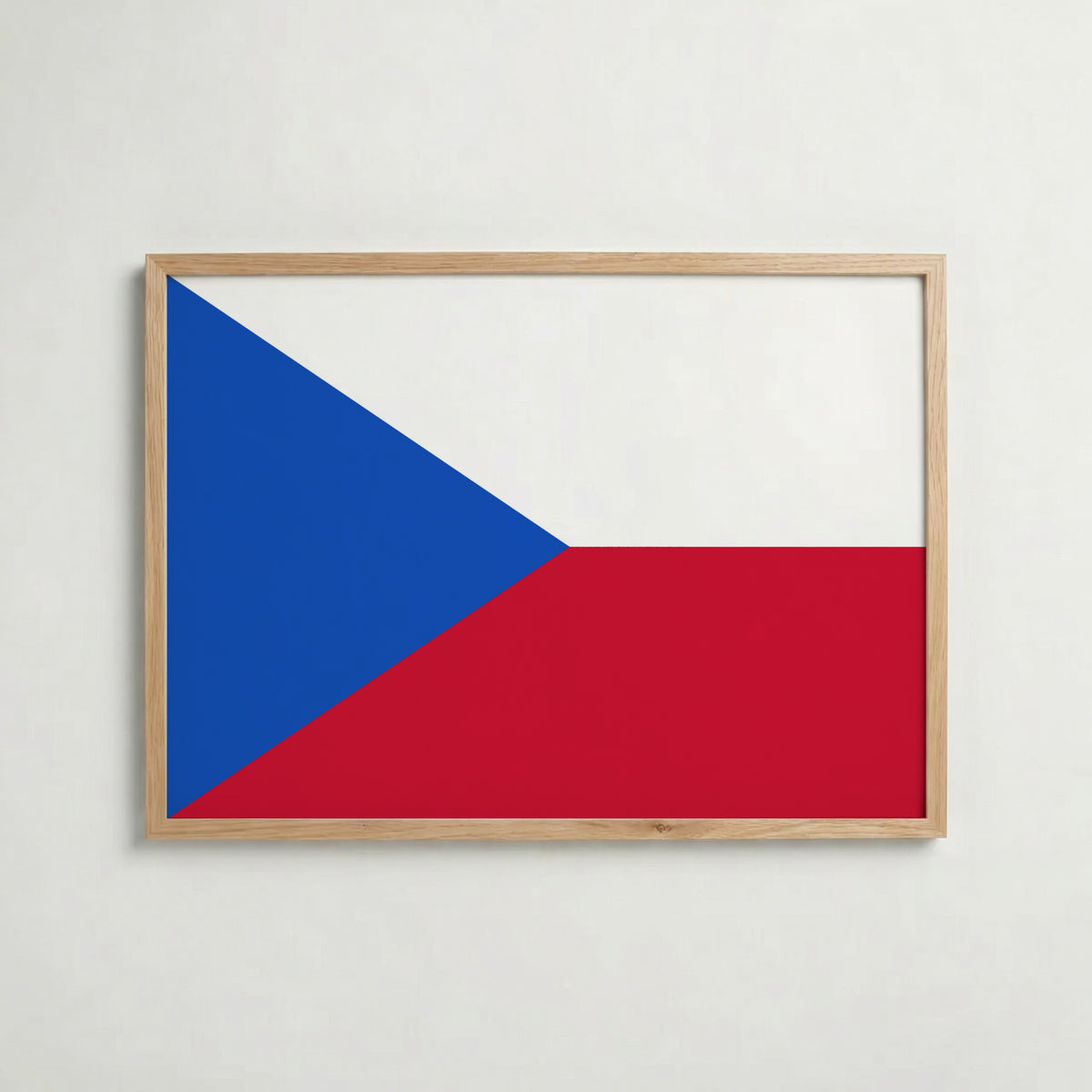 Czech Republic National Flag Poster i ekram – inramad konsttryck för stilren inredning hos Bozetto