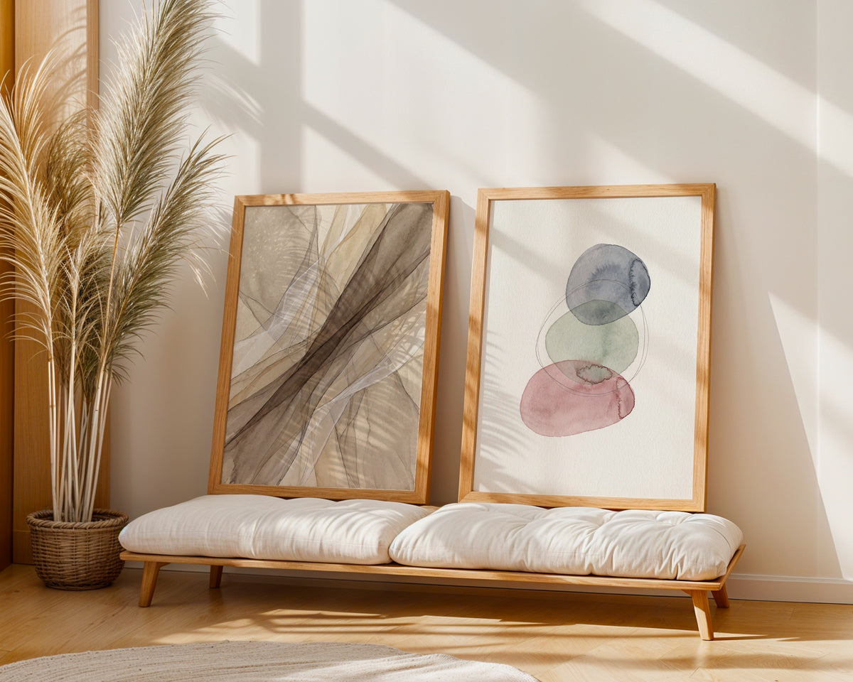 Pebble Balance Poster – två posters i rum 3