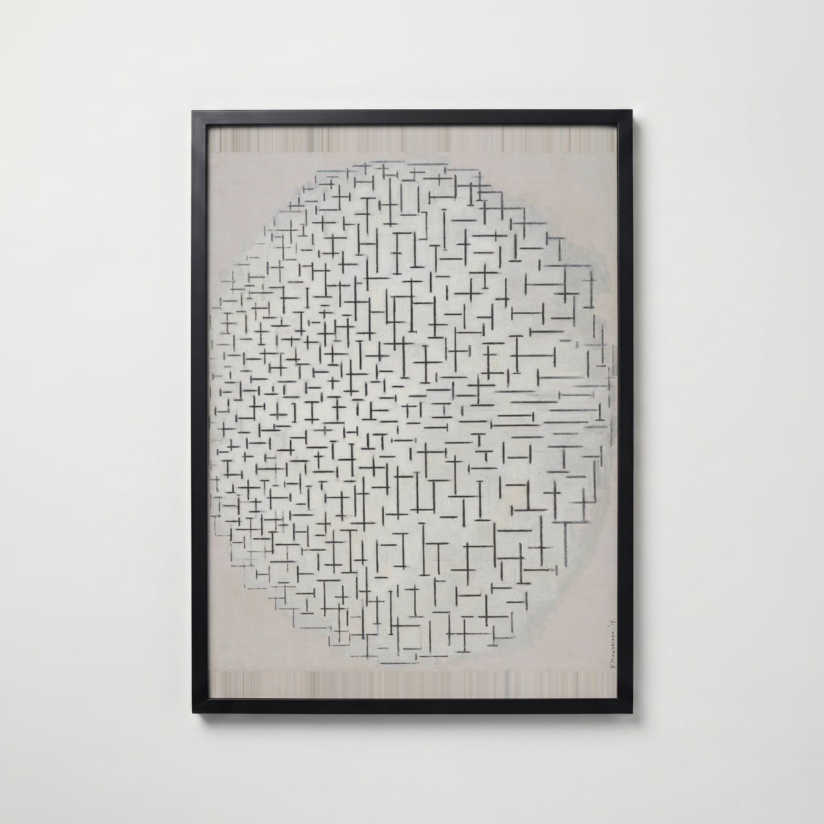 Piet Mondrian Composition 10 in Black and White 1915 Poster – svart ram