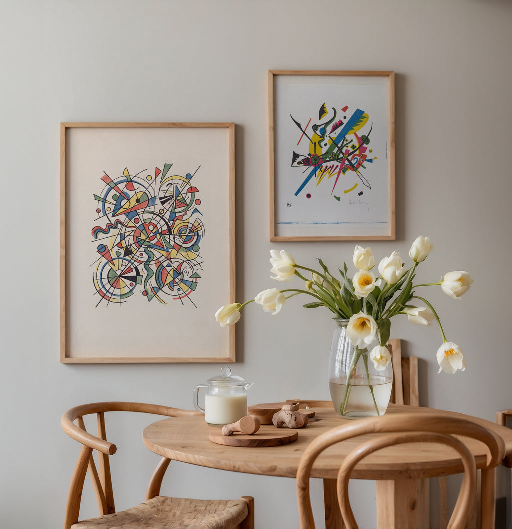 Wassily Kandinsky Little Worlds Poster – två posters i rum 3