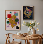 Wassily Kandinsky Red Accent Poster – två posters i rum 3