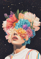 Cosmic Bloom – affisch med snyggt motiv, köp enkelt hos Bozetto i flera storlekar