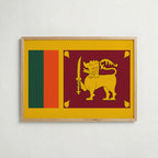 Sri Lanka National Flag Poster i ekram – inramad konsttryck för stilren inredning hos Bozetto