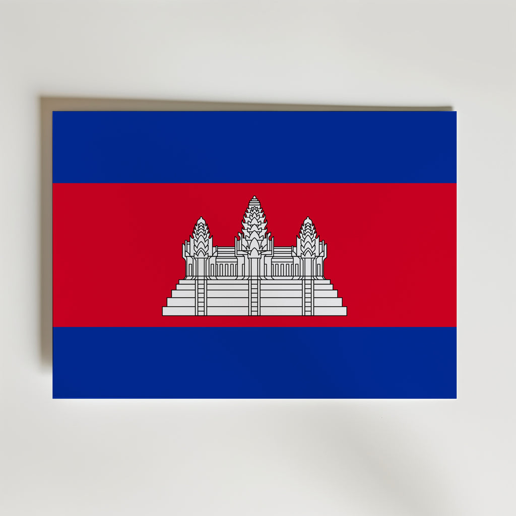Cambodia National Flag Poster – modern konst och stilren konsttryck för hemmet hos Bozetto
