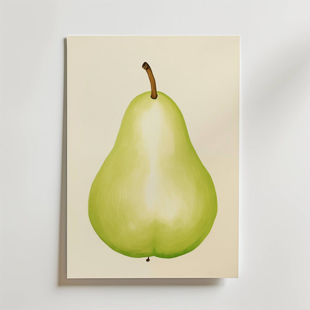 Green Pear – stilfullt konsttryck från Bozetto, tryckt på matt finpapper i hög tryckkvalitet
