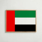 United Arab Emirates National Flag Poster i ekram – inramad konsttryck för stilren inredning hos Bozetto