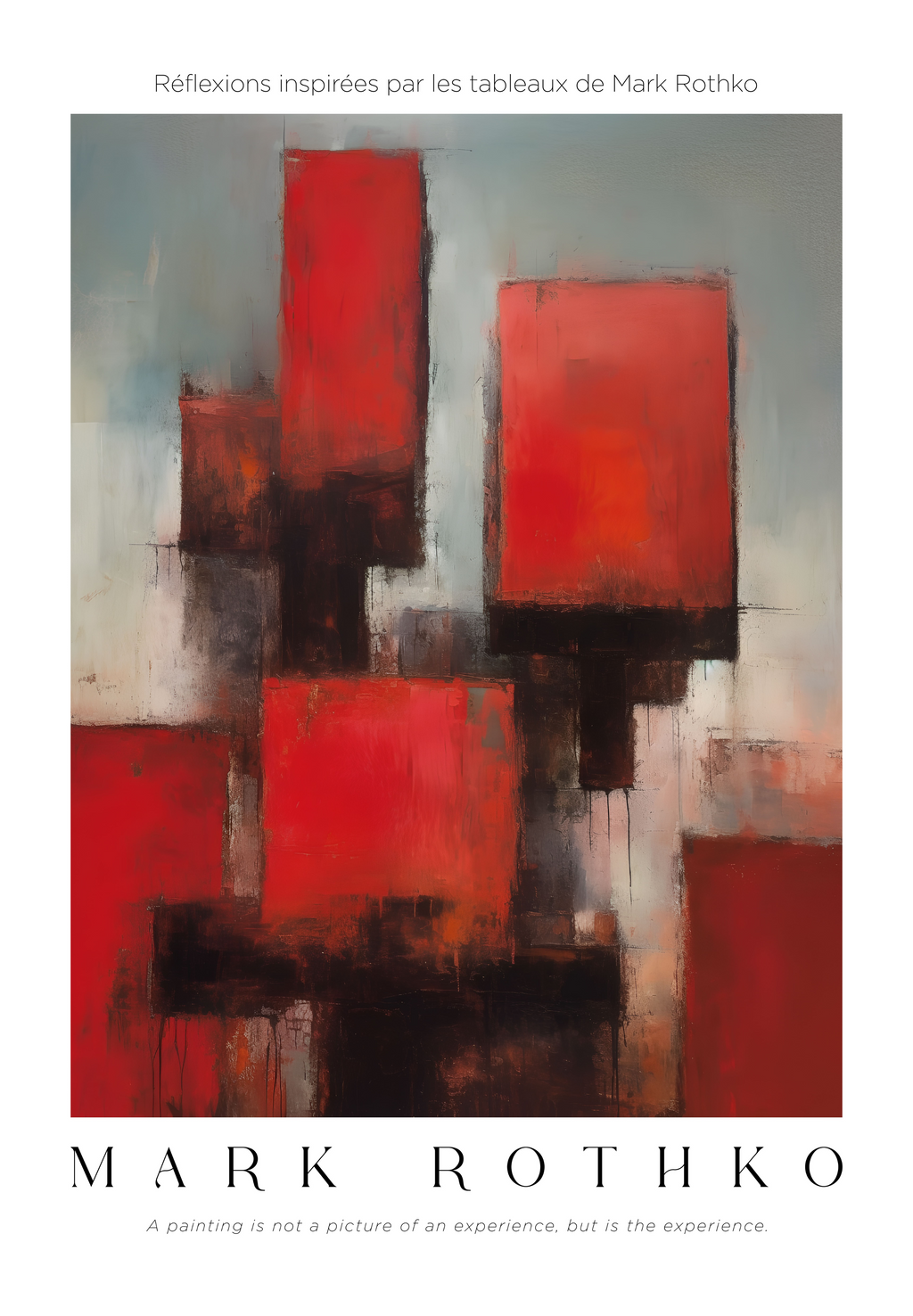 Red Remains Mark Rothko poster visad rakt fram – Bozetto affisch i hög tryckkvalitet