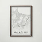 Jönköping Karta poster i flera storlekar – jämför mått och välj rätt hos Bozetto