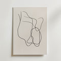 Abstract Black Line Flow – stilfullt konsttryck från Bozetto, tryckt på matt finpapper