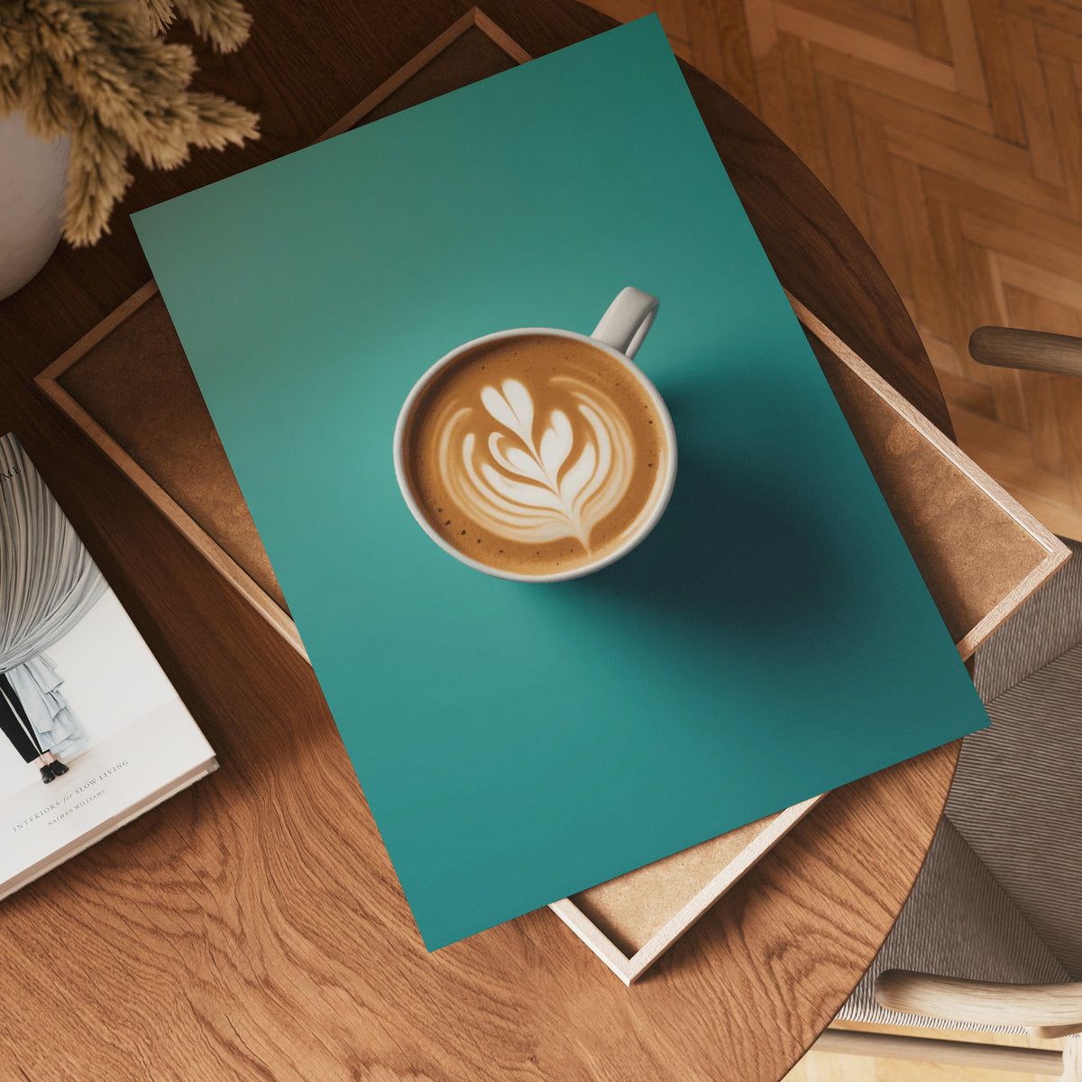 Storleksjämförelse för Barista Flower Coffe affisch – Bozetto erbjuder flera format