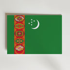 Turkmenistan National Flag Poster – modern konst och stilren konsttryck för hemmet hos Bozetto