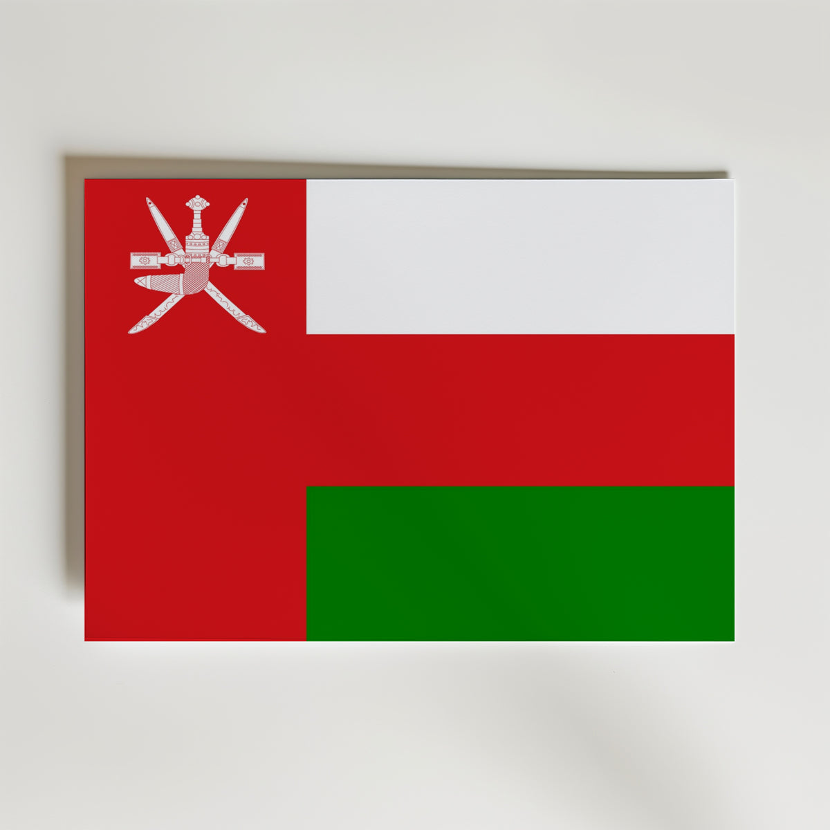 Oman National Flag Poster – modern konst och stilren konsttryck för hemmet hos Bozetto