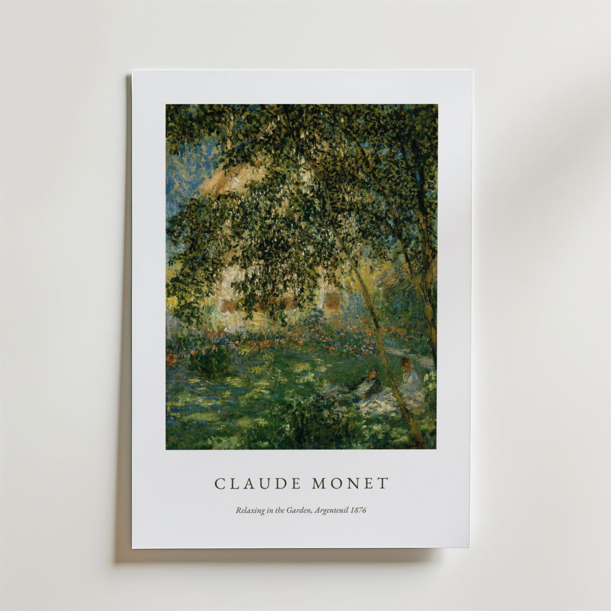 Claude Monet Relaxing In The – stilfullt konsttryck från Bozetto, tryckt på matt finpapper