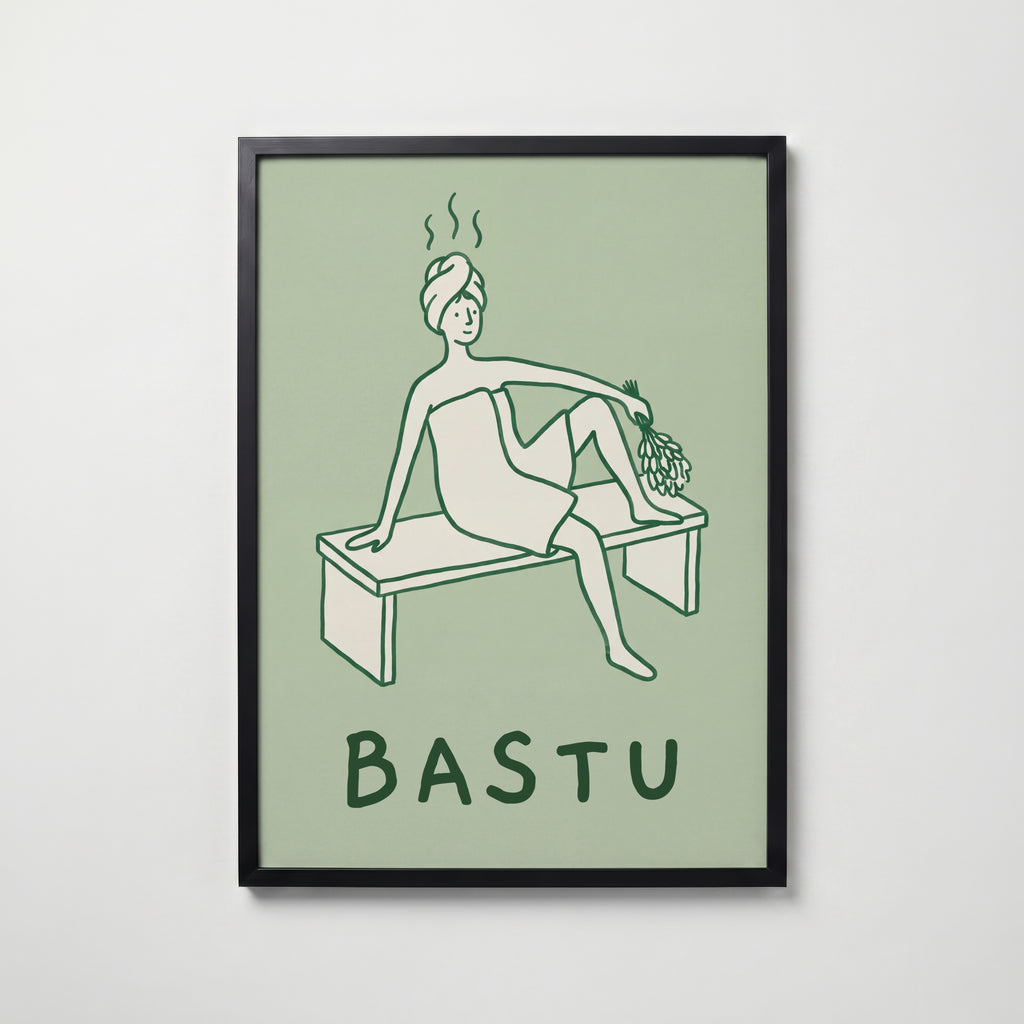 Bastu Poster – svart ram
