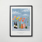 Bottled Garden Sky Poster – svart ram