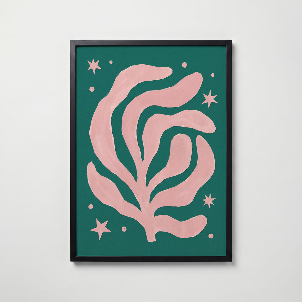 Henri Matisse Pink Algae Poster – svart ram