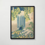 Katsushika Hokusai Yoro Waterfall in Mino Province 1832 Poster – svart ram
