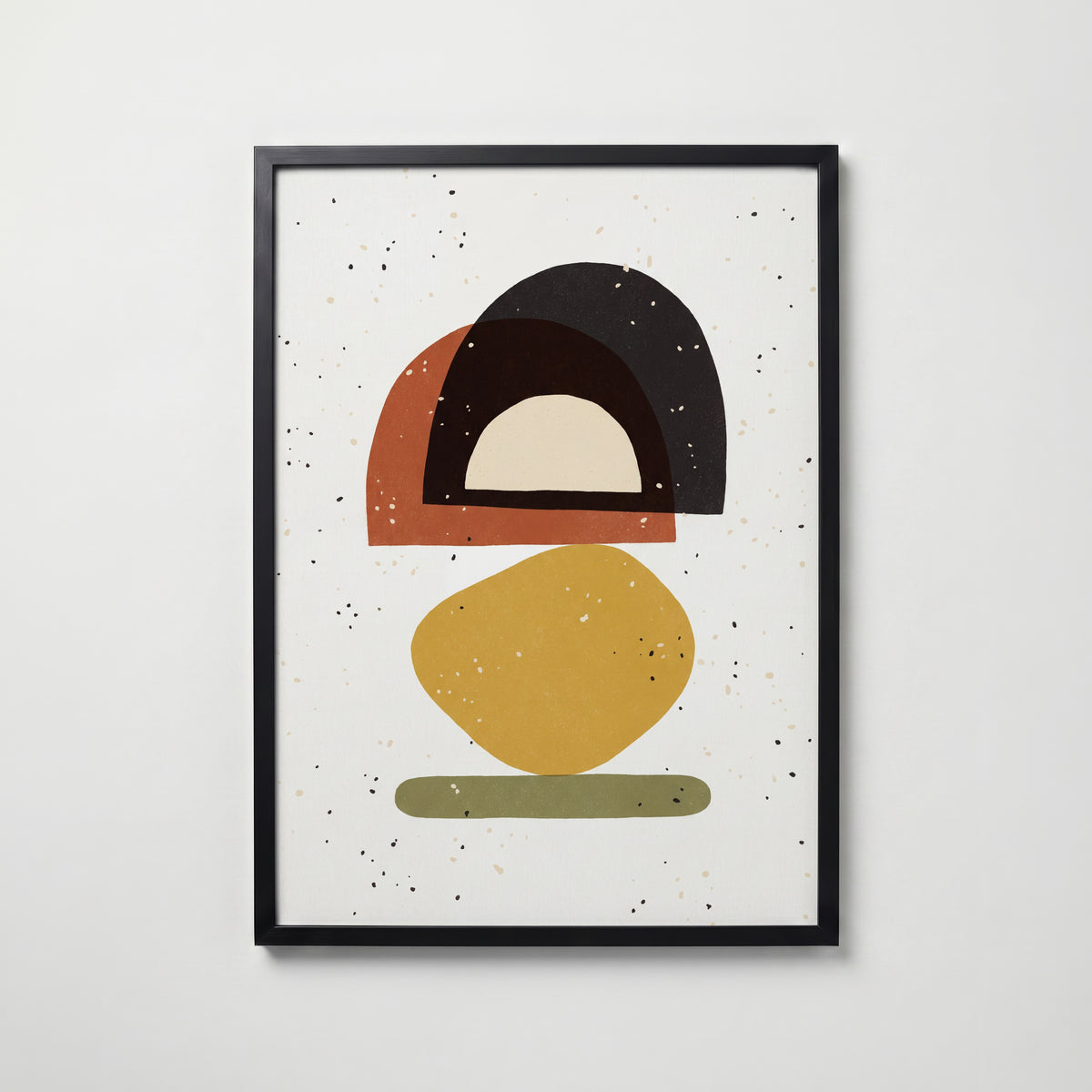 Mid-Century Balance Poster – svart ram