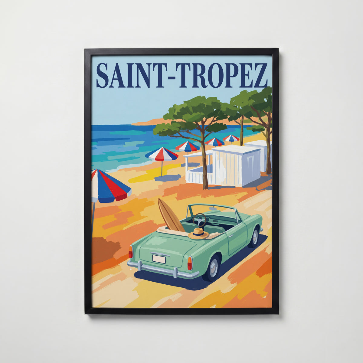 Mint Convertible Coast Poster – svart ram