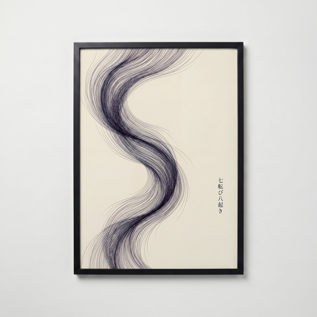 Nanakorobi Yaoki Poster – svart ram